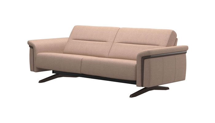 Stressless Stella 2.5 Seater Sofa in Light Burgundy Fabric